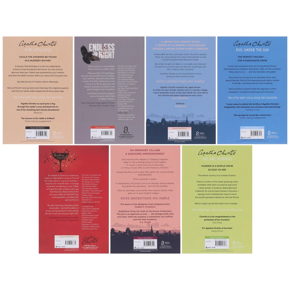 Seven Deadly Sins Hercule Poirot Series 7 Books - Fiction - By Christie, Agatha - Image 3 of 4