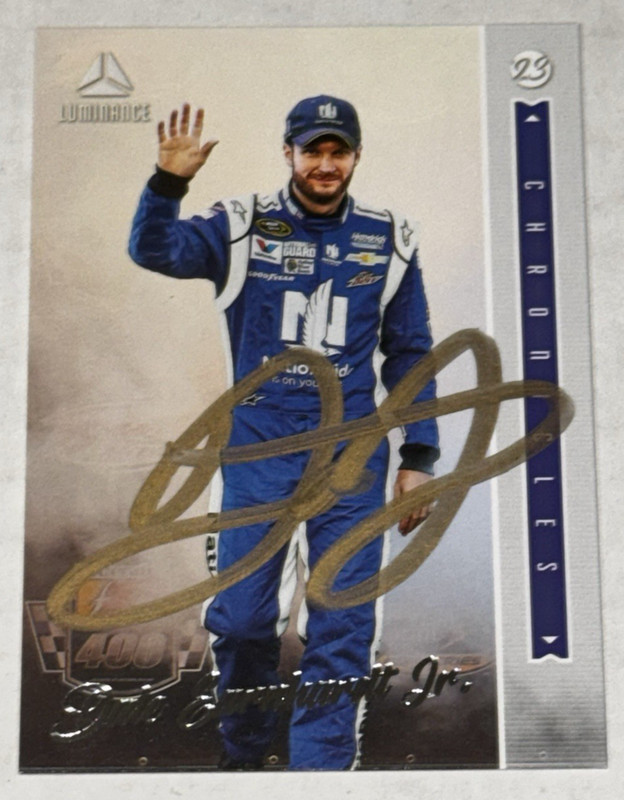 Dale Earnhardt Jr 2023 PANINI CHRONICLES RACING autographed NASCAR HOFer card