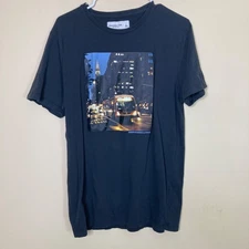 Abercrombie & Fitch Soft A&F Tee Mens Large Black Urban Night New York Scene