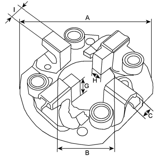 HC-Cargo Soporte Cepillos Carbón F 032 133 342 12V