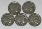 1929 1929-S 1935 1936 1937 Buffalo Nickel Lot of 5