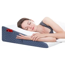 Wedge Pillow for Sleep, 7.5inch Bed Wedge Pillow for Headboard, Acid Reflux, ...