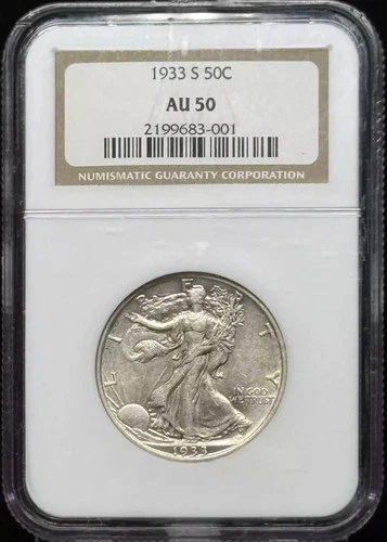 1933 S Walking Liberty Half NGC AU-50