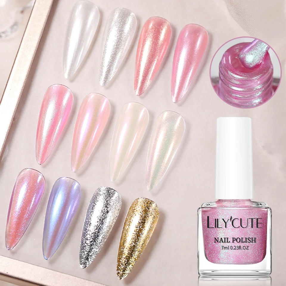 Metallic Glitter Nagel Gel Politur 7 Ml Schnelltrocknungsnagquer Nagelgel С - Bild 3 von 4