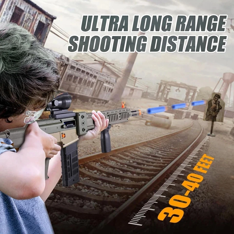 Realistic Sniper Rifle Toy Guns for Nerf Guns Bullets, Electric Foam Blaster - Image 4 of 4