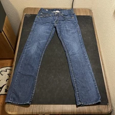 True Religion Ricky Super T Jeans Men Y2k 31x34 Mall Goth Made USA Vintage Denim