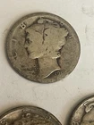 Lot Of 10 Mercury Dimes 90% Silver 1919,1935,1938,1939x2,1940,1941,1942x2,1943