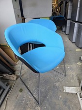 10x Verco SONG Office Meeting Reception Visitor Tub Chairs BLUE/GREY Furniture