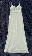 AZAZIE Stretch Agave Sheath V-Neck Pleated Stretch Satin Dress Size 4