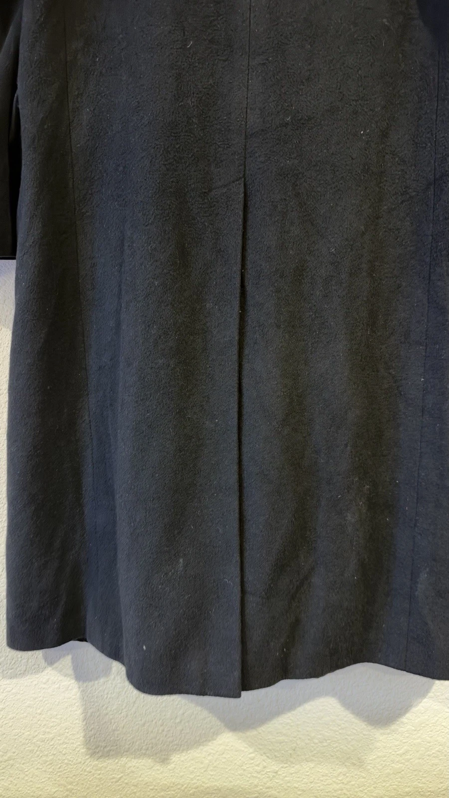 Vintage Neiman Marcus 100% Cashmere Men's Long Overcoat Black Made in England image 5