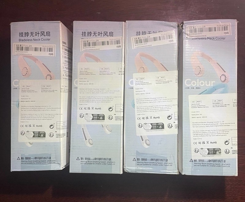 Lot of 4 Portable Bladeless Neck Cooler Fan
