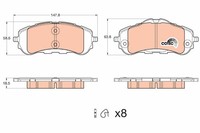 TRW Bremsbelagsatz Scheibenbremse Cotec GDB2044 FüR SW CitroËN Peugeot 308 Opel
