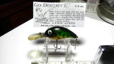 BILL LEWIS, ==rare lure===VINTAGE "GO DEEPER L", c80-90's, =rare=used, EXC.COND.