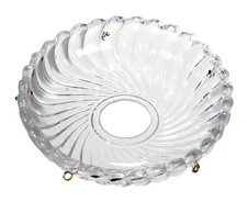 B&P Lamp 4" Diameter, Clear Pressed Glass Bobeches