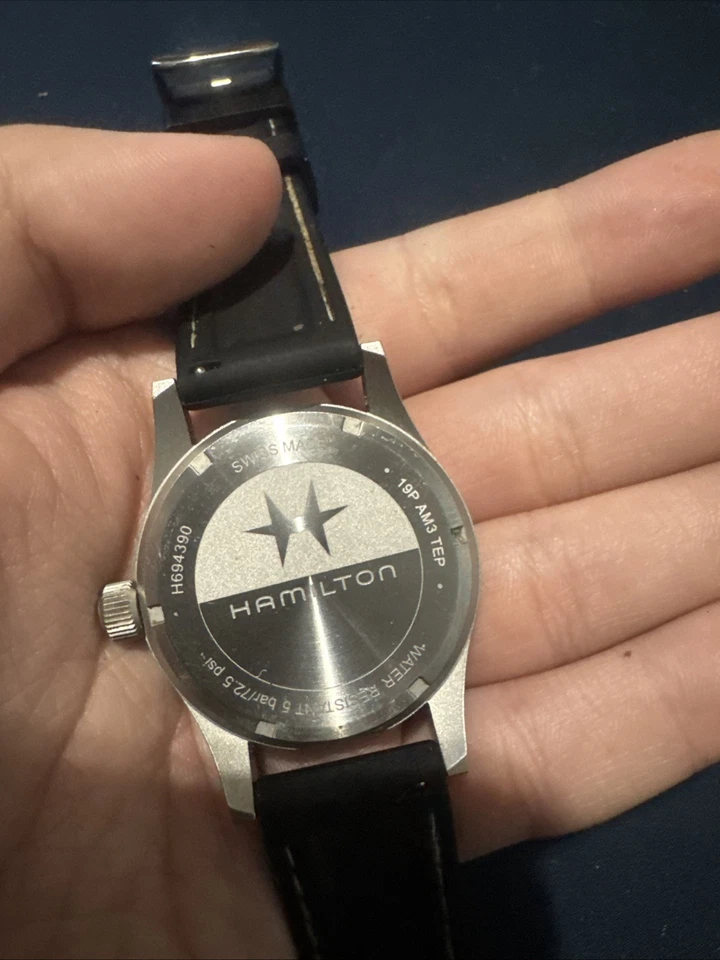 Hamilton Caqui Campo Mecánico 38mm Foto 4 de 4