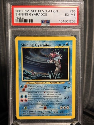 2001 Shining Gyarados Holo #65 | Neo Revelation | PSA 6