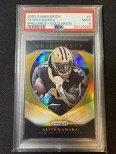 2020 Panini Prizm Alvin Kamara Brilliance Gold Vinyl 2/10 🔥 PSA 9 💎 