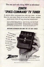 1956 Zenith "Space-Command" TV Tuner Vintage Print Ad