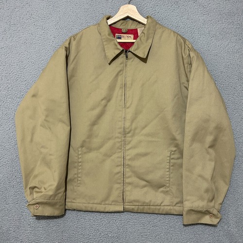 Giacca meccanica vintage JC Penny Big Mac uomo XLT beige full zip trapuntata abbigliamento da lavoro - Foto 2 di 12