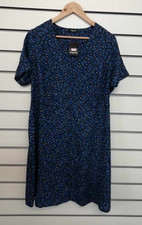SIMPLY BE LADIES NAVY FLORAL PRINT MIDI SHIRT DRESS SIZE 16 NEW (ref 437) SALE