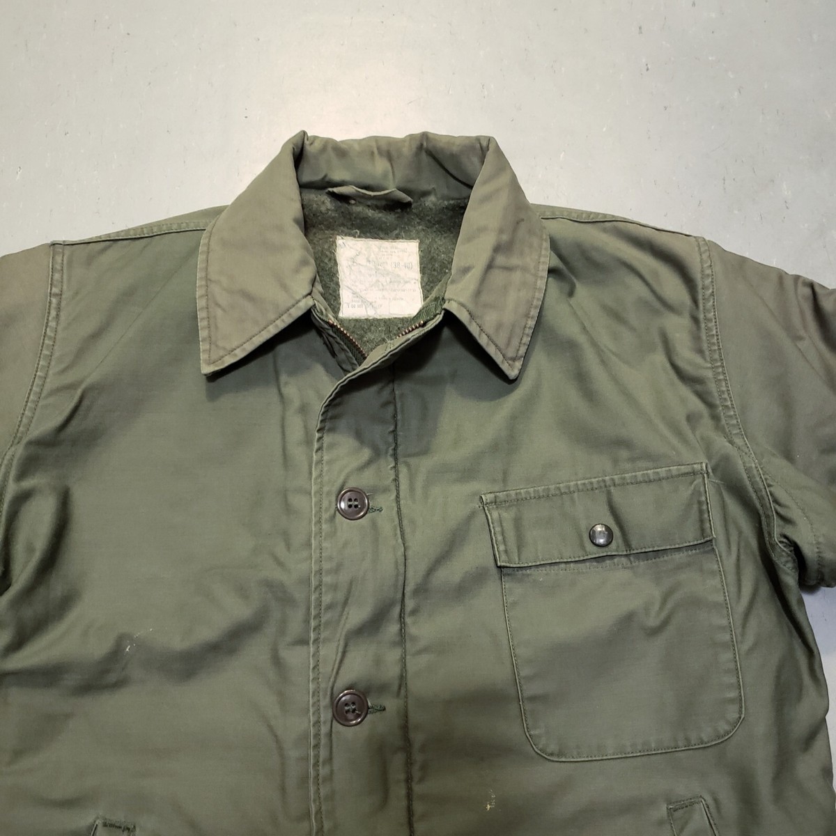 US NAVY （USN）A-2 DECK JACKET Vtg USN A-2 Deck Jacket w NAVAL SEA CADET Patch US NAVY