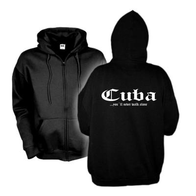 Kapuzenjacke KUBA Cuba never walk alone Hoodie Sweatjacke S - 6XL (WMS01-36e)