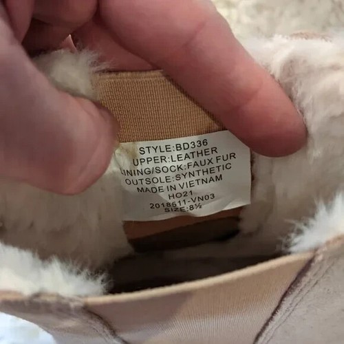 J. Crew Faux Fur Lined Chelsea Clog Studded Boot Suede Beige Size 8.5 - 第 6/6 張圖片