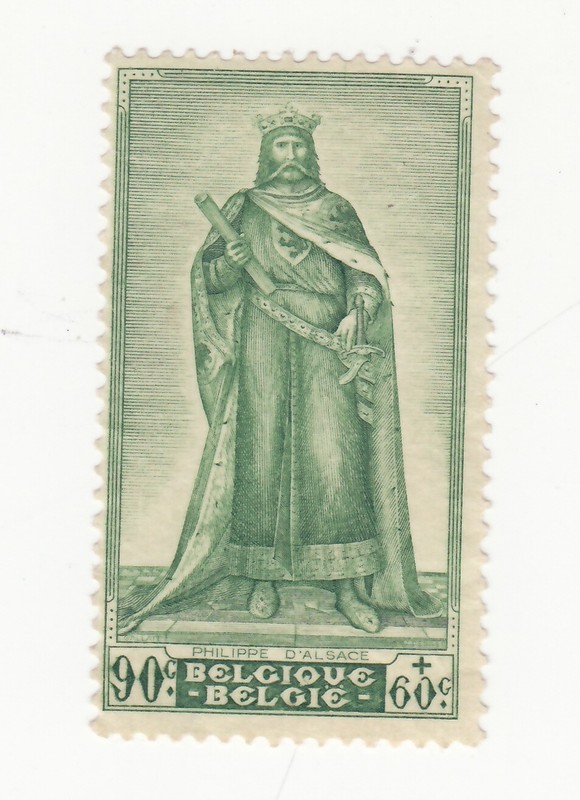 Belgium 1947. Philip of Alsace. Series: Portraits of the Senat. Sc# B438 Used NG
