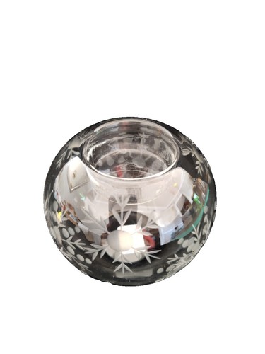 17 Crate & Barrel Dark Aqua Blue Clear Glass Tea Light  display picture 1