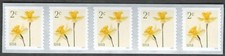 US. 5903. 2c. Daffodils. Coil Strip of 5. MNH. 2024