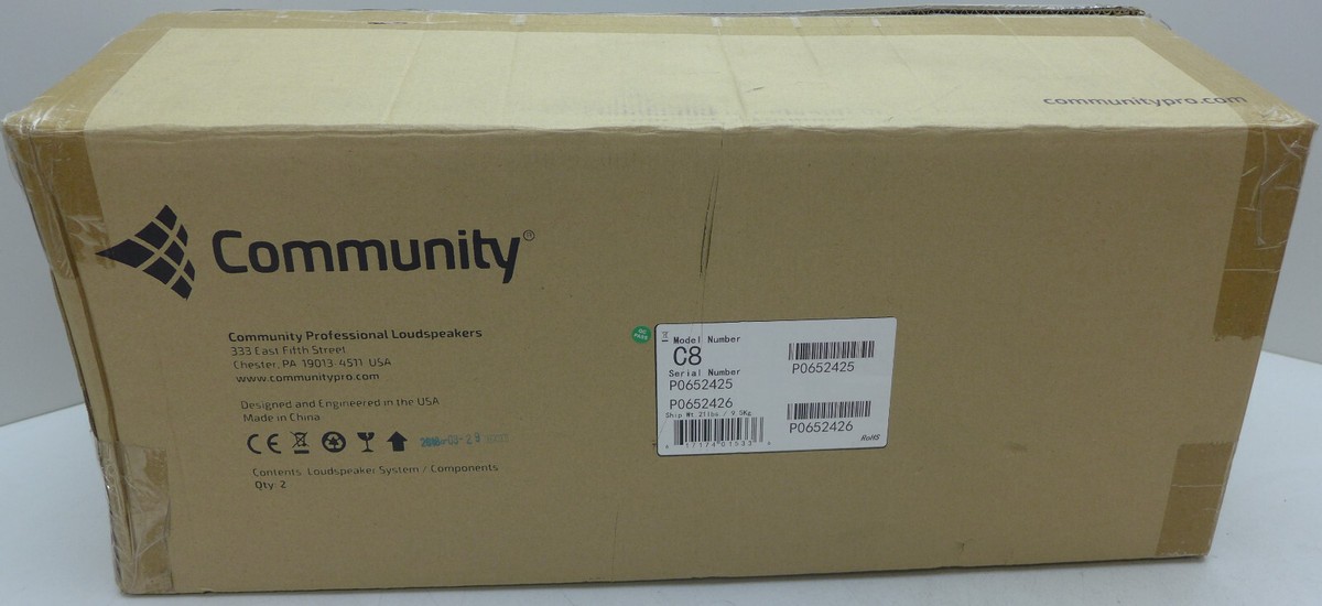 その他 1 Set of 2 Community C8 Coaxial 2-Way Full-Range 8
