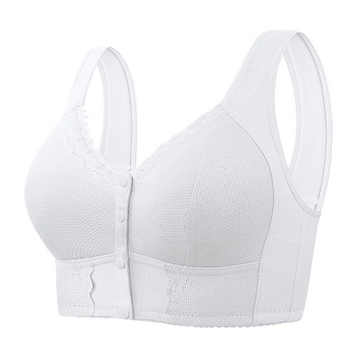 Front Snap Comfort Bra Senior Women Breathable Lift Support Wireless Underwear - Picture 11 of 44