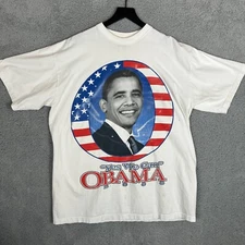 Vintage Barack Obama Shirt Men's Size XXL 2008 President Yes We Can Election