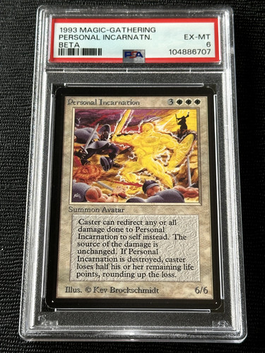 Beta Personal Incarnation Limited Edition Magic the Gathering MTG PSA EX-MT