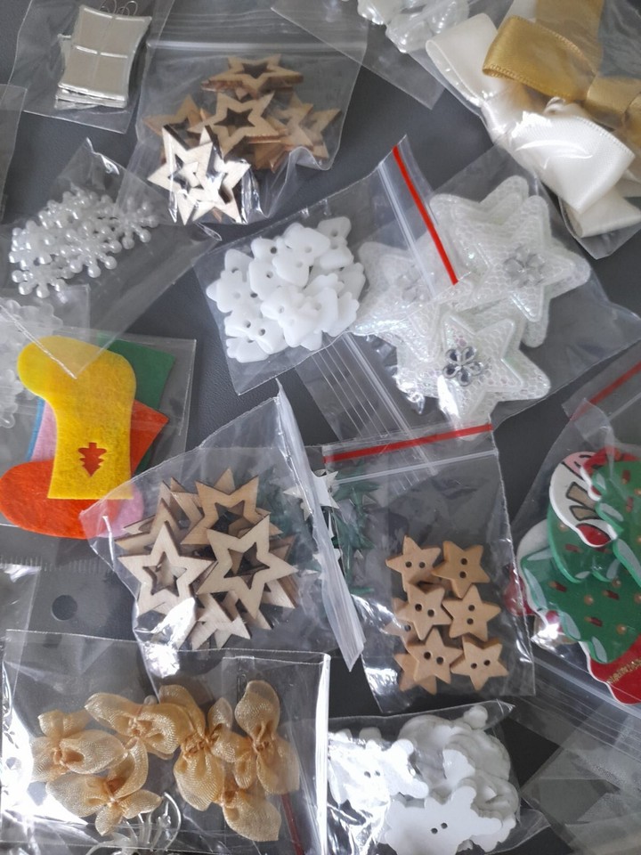 CHRISTMAS CRAFT EMBELLISHMENTS JOB LOT CARD MAKING eBay