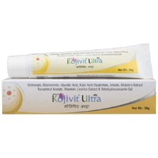 Kojivit ultra gel Decrease Hyperpigmentation, Sunburns and Skin darkening 30 gm