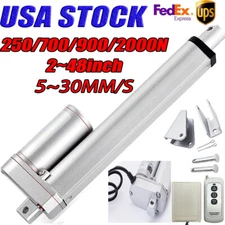 12V Linear Actuator 2" ~ 48" 6inch 40inch Stroke Fast Speed 5~30MM/S 56lb- 450lb