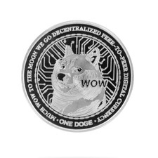 Dogecoin Coin Silver Cryptocurrency Collectable Coin - DOGE