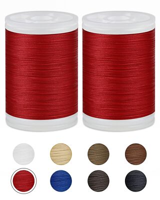 330 Yards Extra Strong Upholstery ThreadRed Bonded Nylon Thread for Denim Lea...