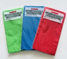 3 Pack Jumbo Stretchable Bookcover, Washable/Reusable Fits up to 10.5'' X 11.5''