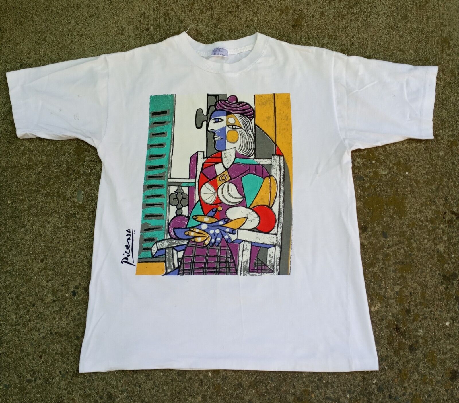 Vintage Picasso Art T-shirt Size Large Single Stich - Gem