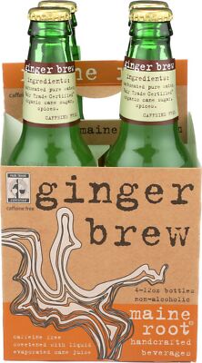 Maine Root Ginger Brew Soda, 12 Fl Ounce, Pack of 6, 12 Fluid Ounce