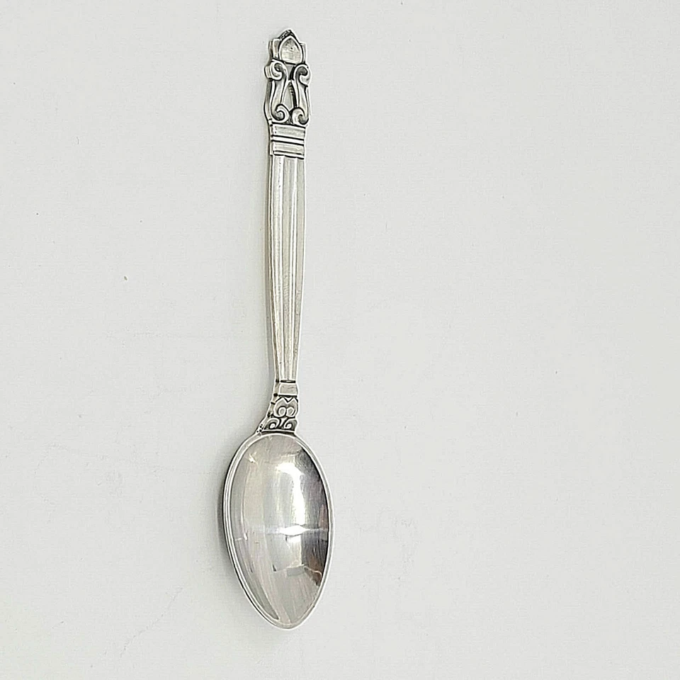 12 cucharas Demitasse de bellota de plata esterlina Georg Jensen & Wendel AS Denmark casi nuevas Foto 3 de 4