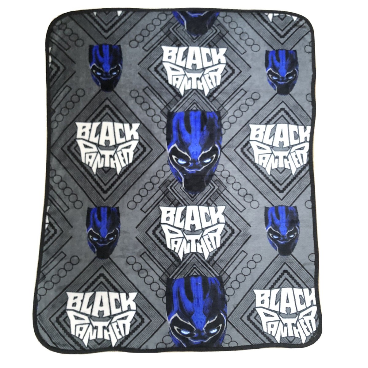 Marvel Comics Black Panther Plush Soft Small Sofa Throw Blanket 35”x48''  Avenger