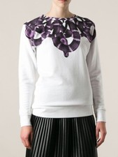 Marcelo Burlon 163109 Women's White Snake Print Sweater Sweatshirt sz L