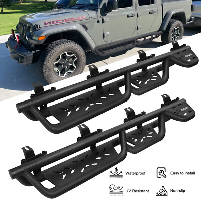 For 20-25 Jeep Gladiator JT Side Step 4 Door Drop Running Boards BXWQ Nerf Bar
