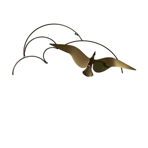Vintage Brass Seagull Sculpture Wall Hanging Decor Mid Century Jere Curtis - Bild 5 von 6