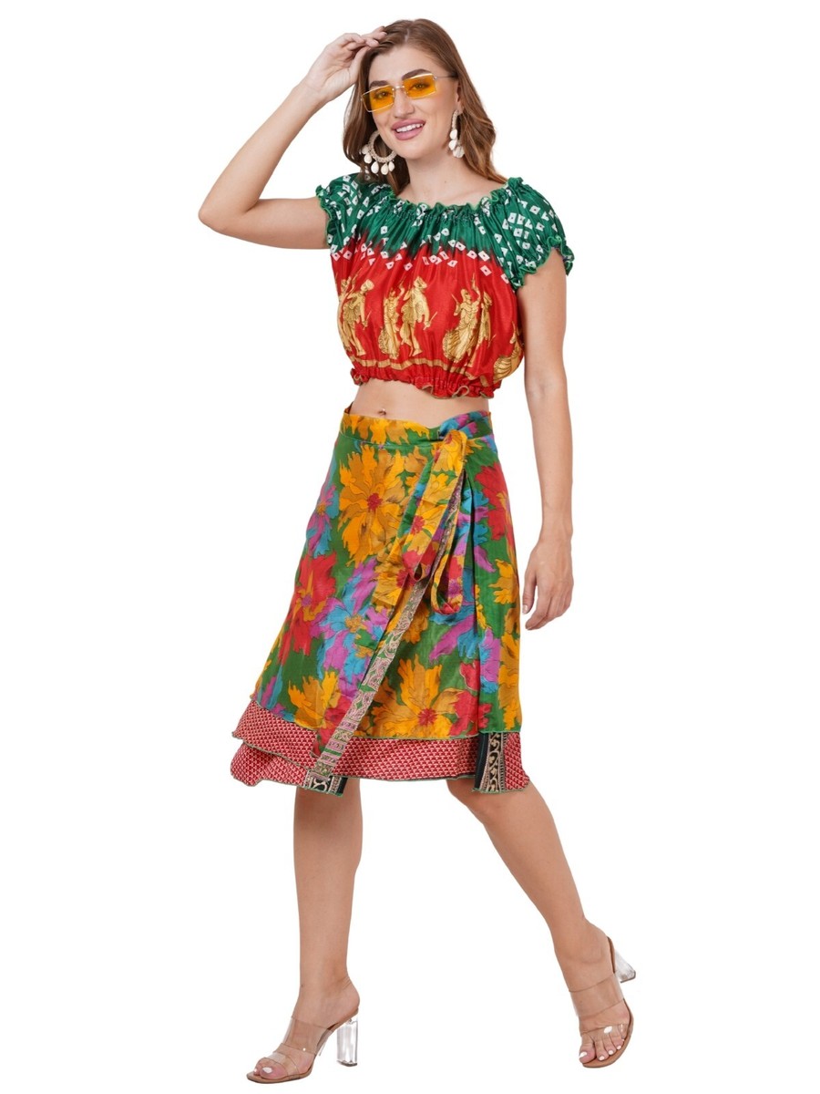 Women's Printed Magic Skirt Sarong Free Size 30 Long Wholesale 10pc Mix Lot