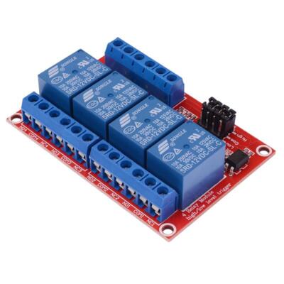 12V 4 Channel Relay Board Module Active Low - Terminal Blocks | eBay UK