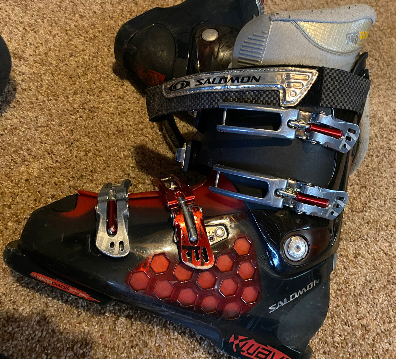 GRANDI COND Salomon X Wave stivali da sci CarbonLink da uomo taglia 10 10 5 90 Flex 28 28 5